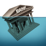 은행이 물에 가라앉는 모습
